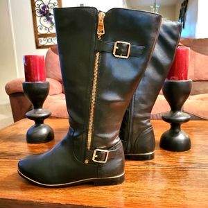 Simply Be Sole Diva Extra Wide Black Boots Size 10 EEE